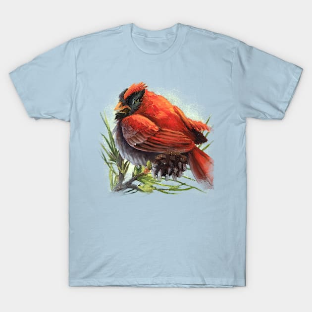 Cranky Cardinal T-Shirt by Unicornarama